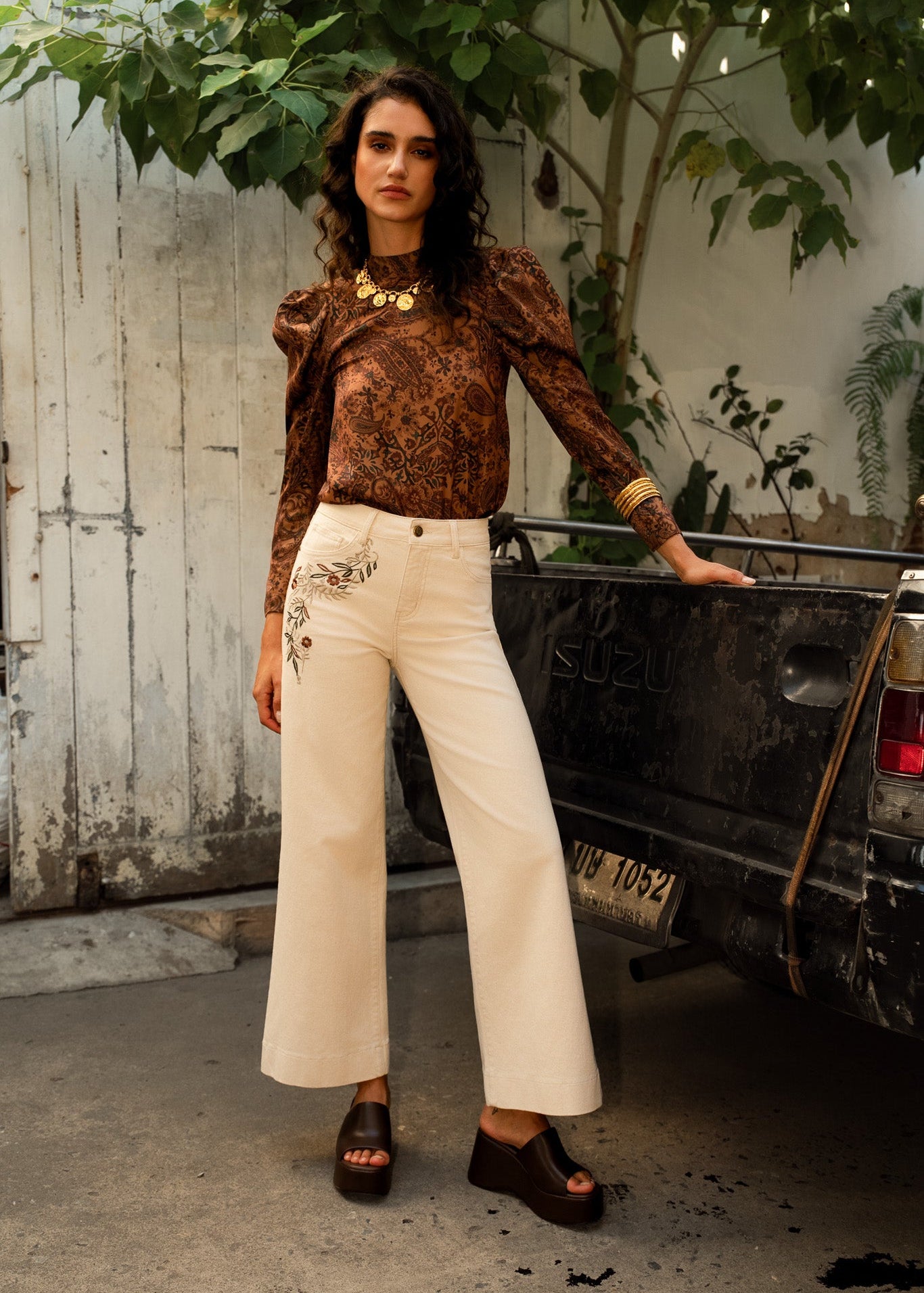 Jean Boho - denim naturel