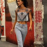 Jean Bony - denim bleu clair