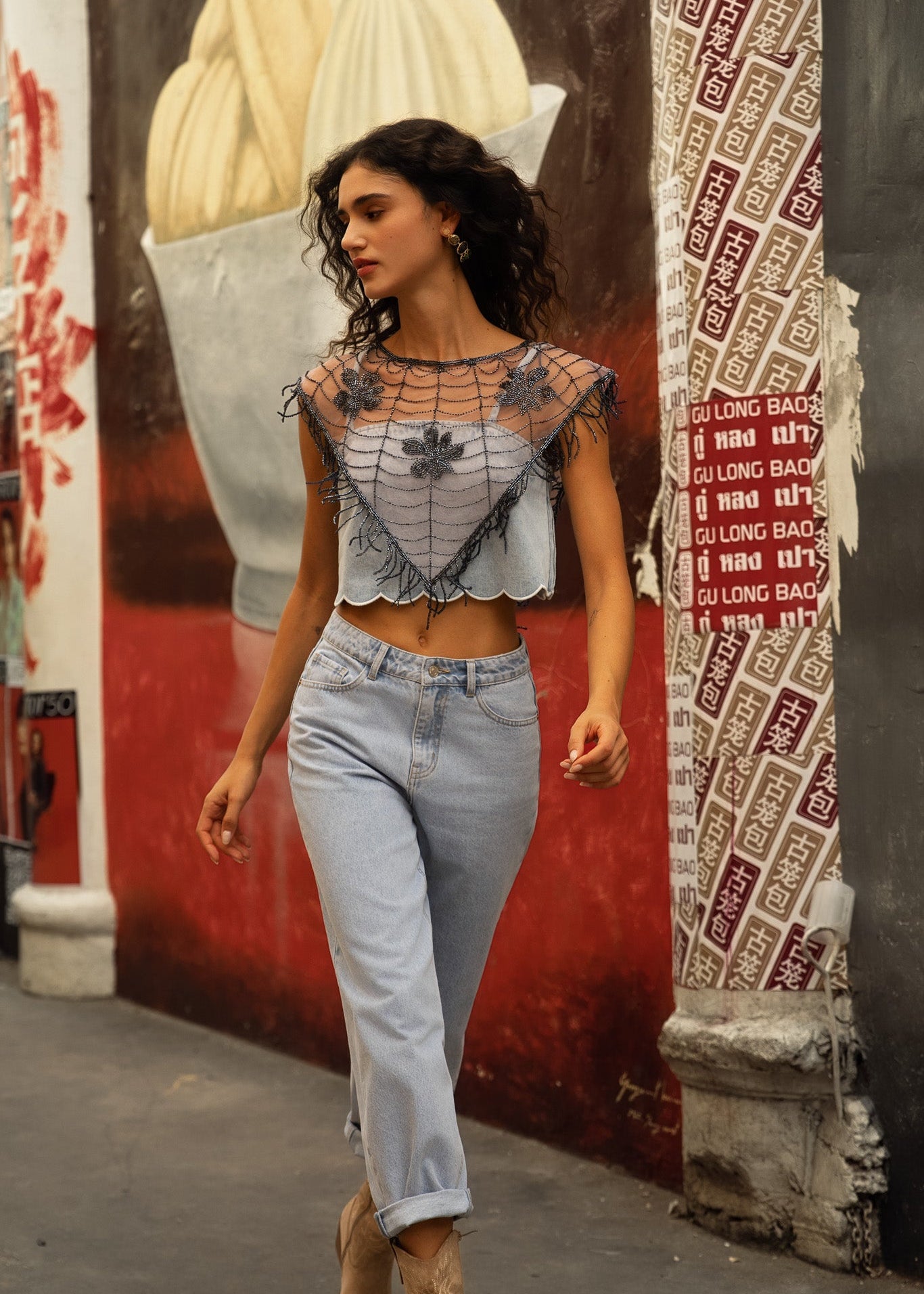 Jean Bony - denim bleu clair