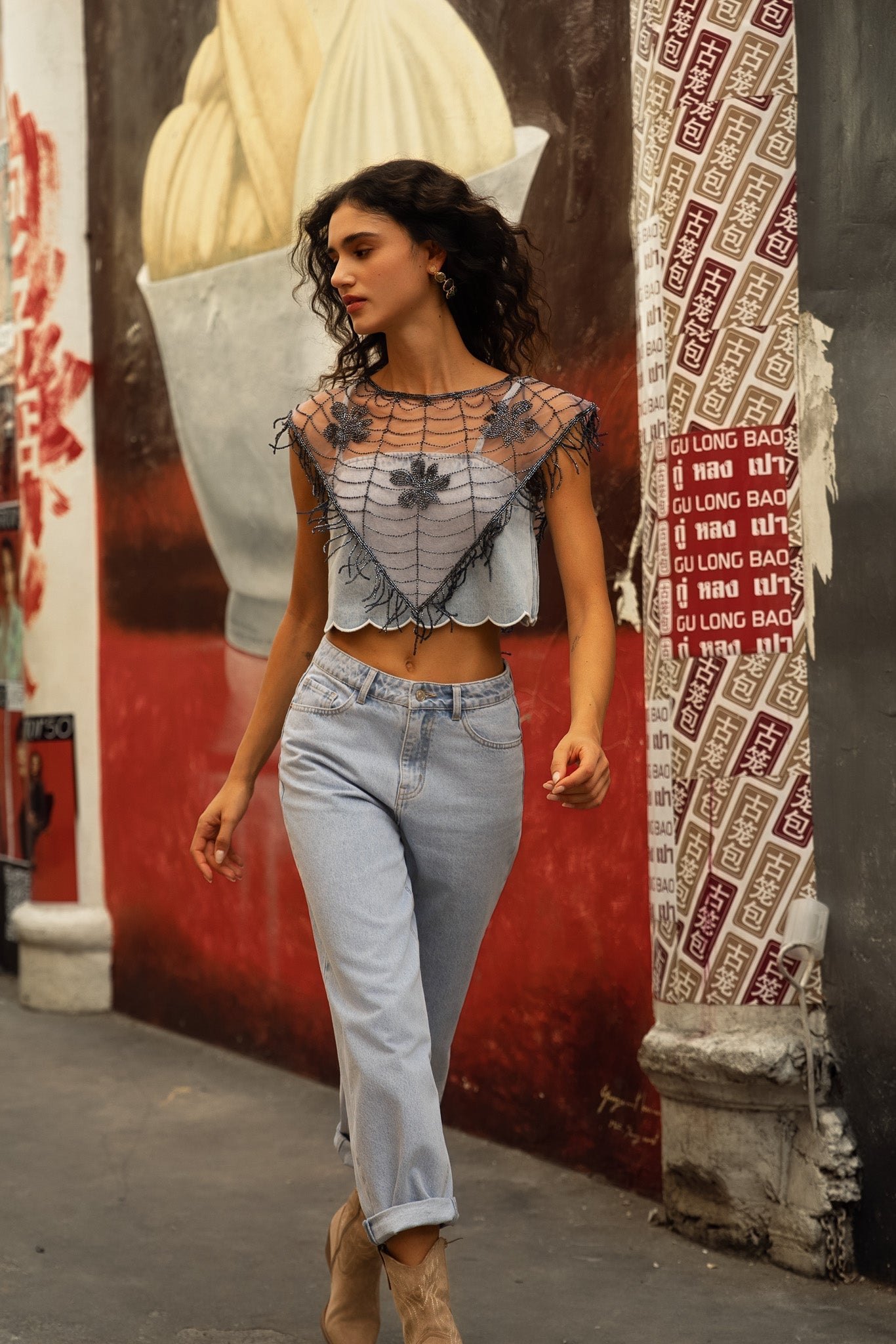 Jean Bony - denim bleu clair