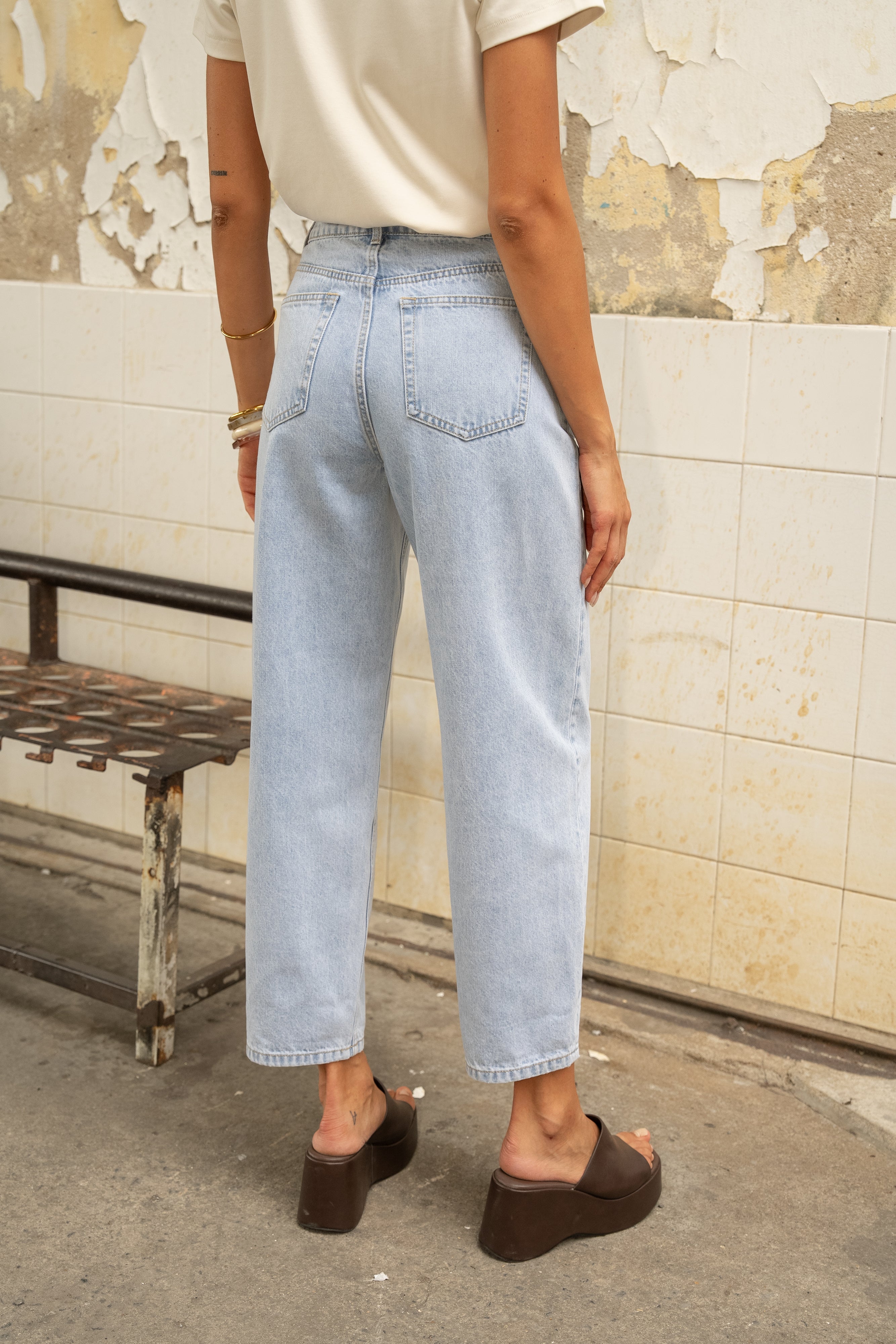 Jean Bony - denim bleu clair