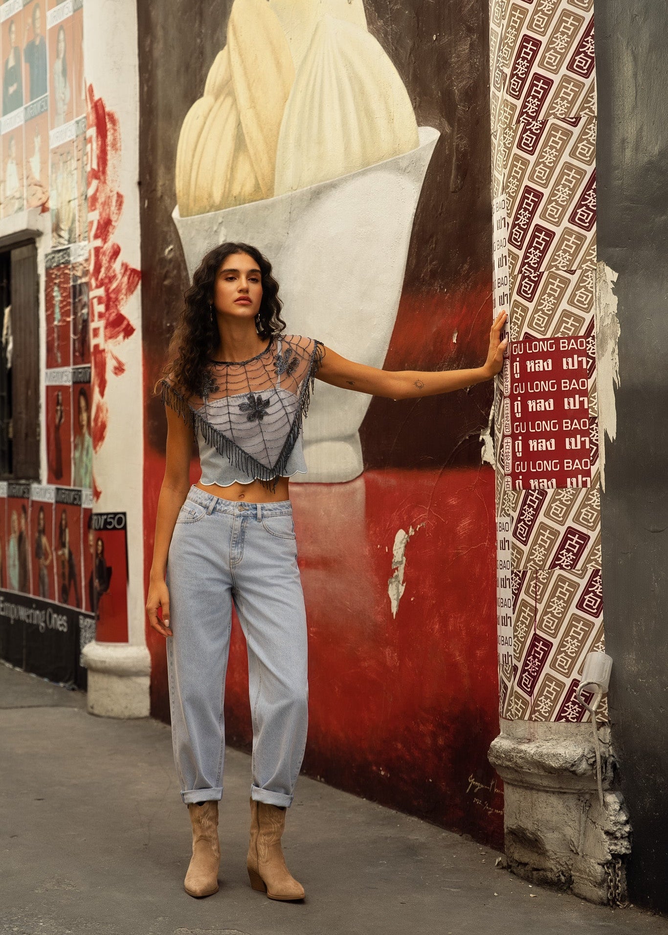 Jean Bony - denim bleu clair