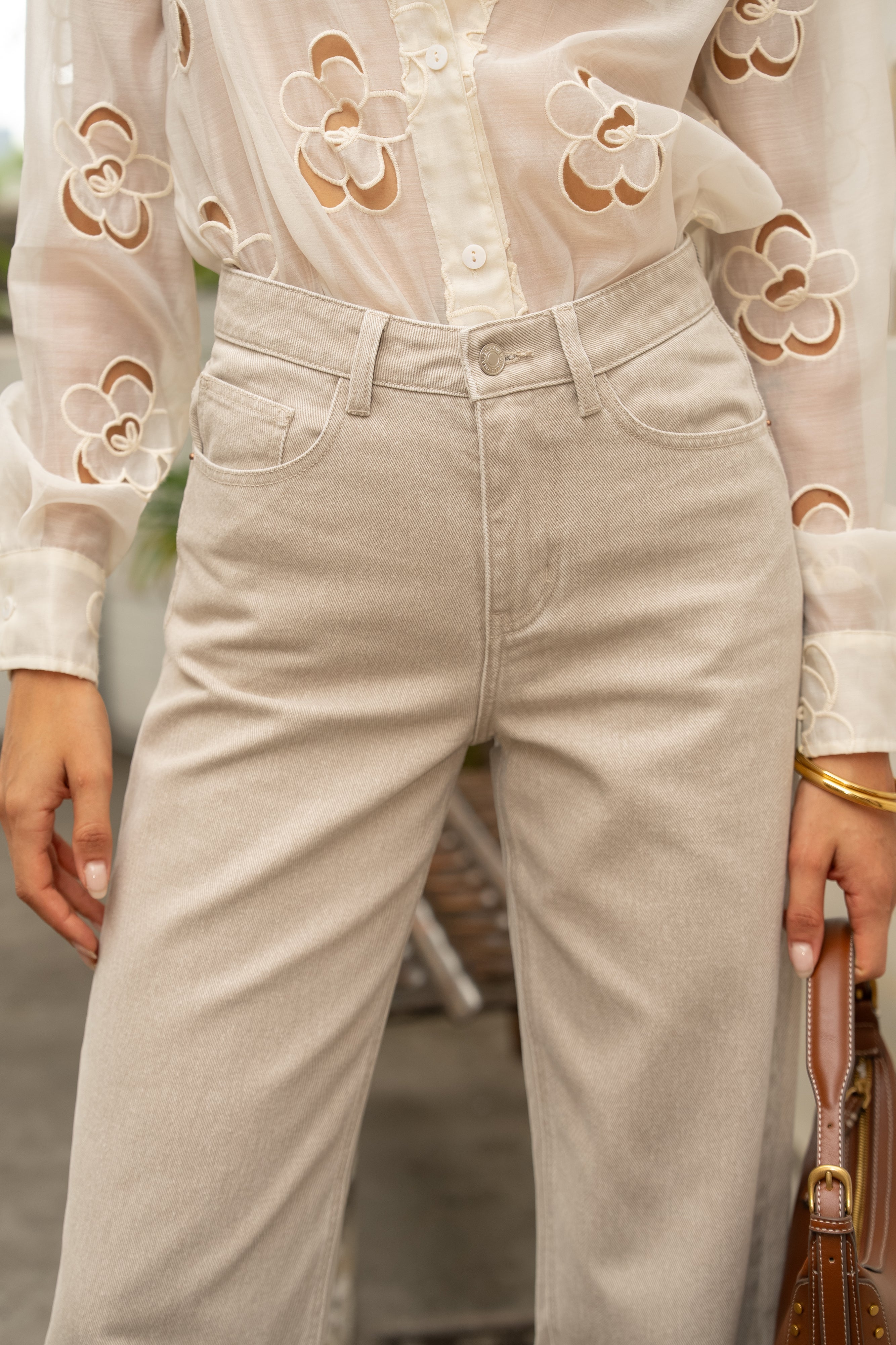 Jean Bony - denim taupe