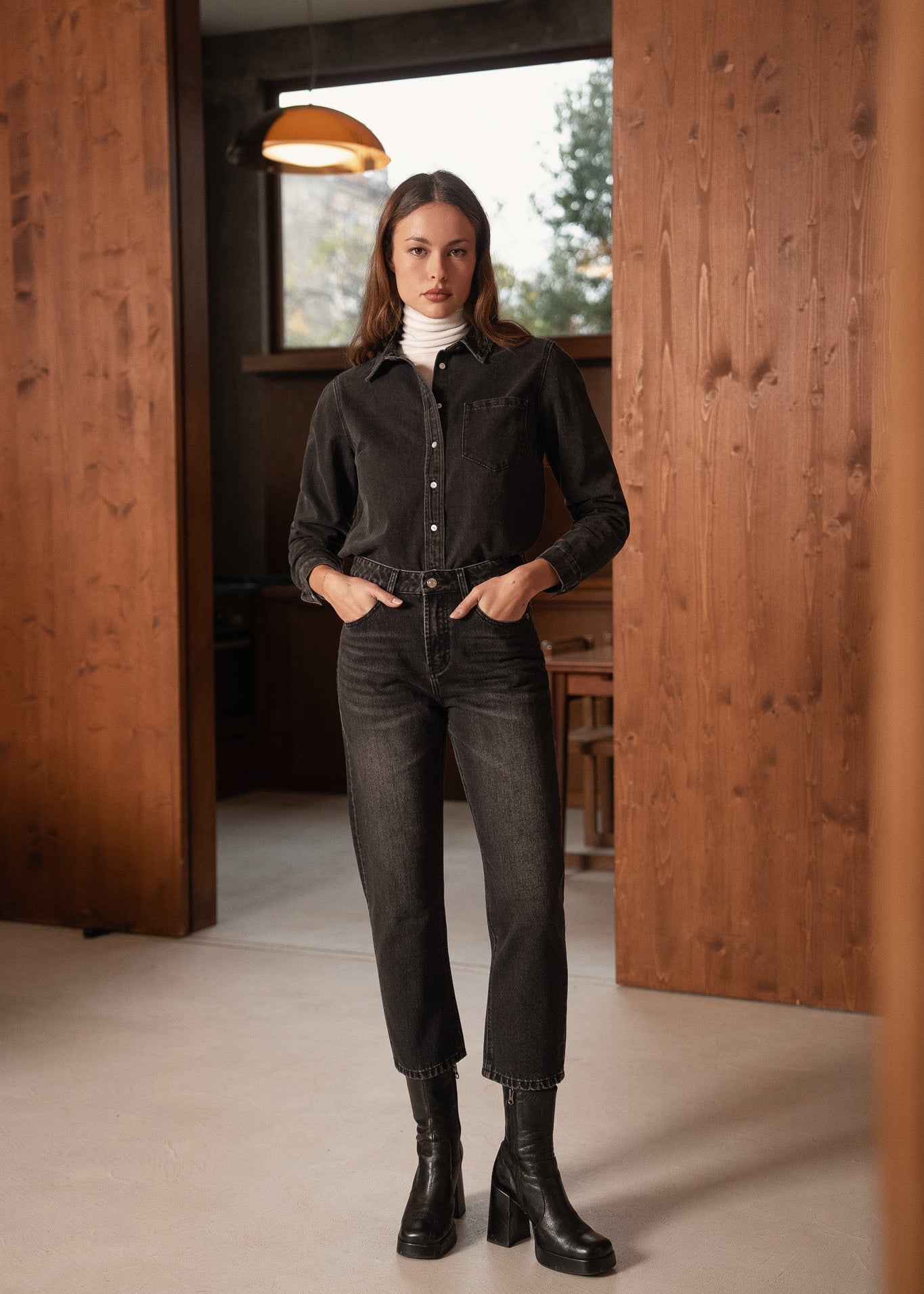 Jean Boy - denim gris - Oraije Paris