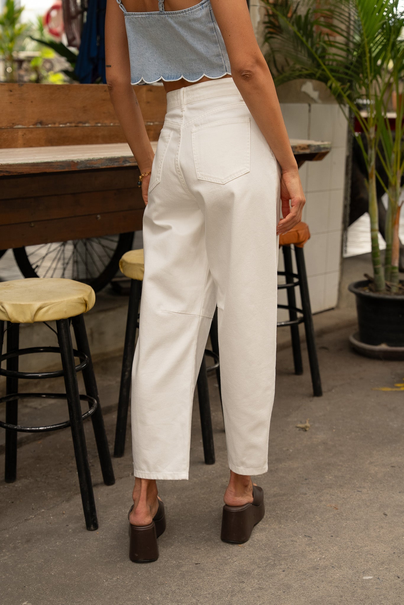 Jean Brandy - denim blanc