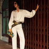 Jean Brandy - denim blanc
