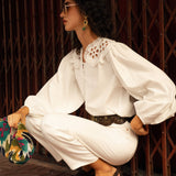 Jean Brandy - denim blanc
