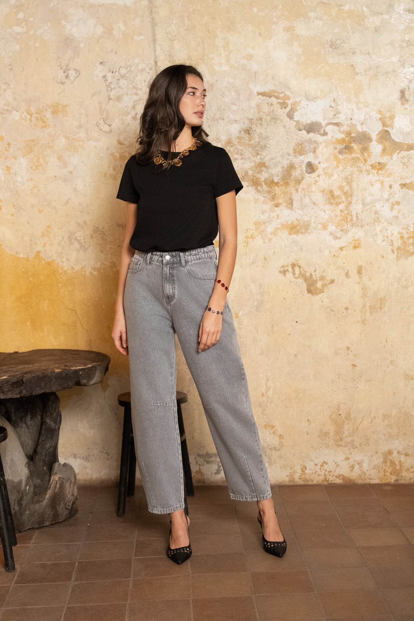 Jean Brandy - denim gris clair