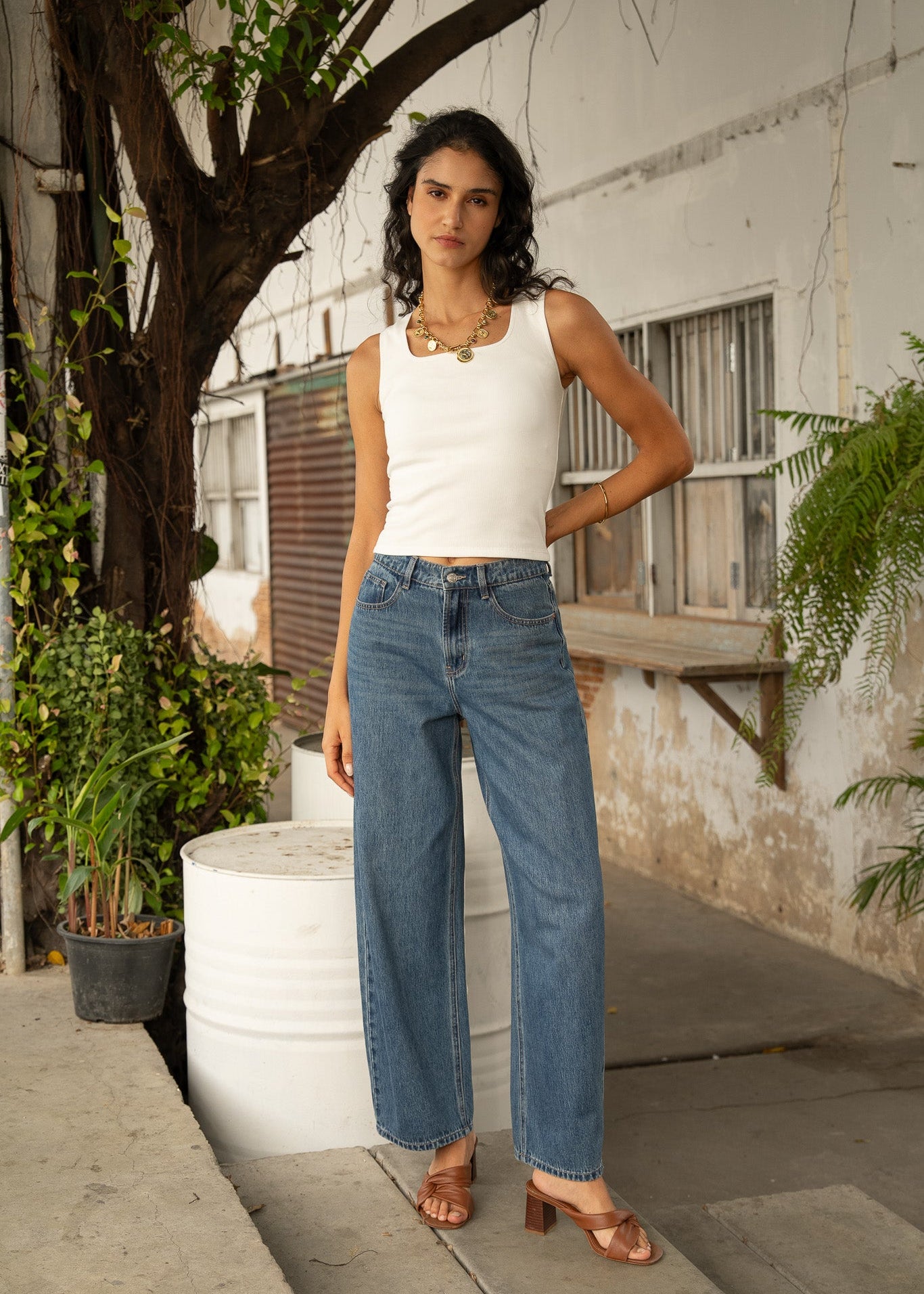 Jean Brune - denim stone