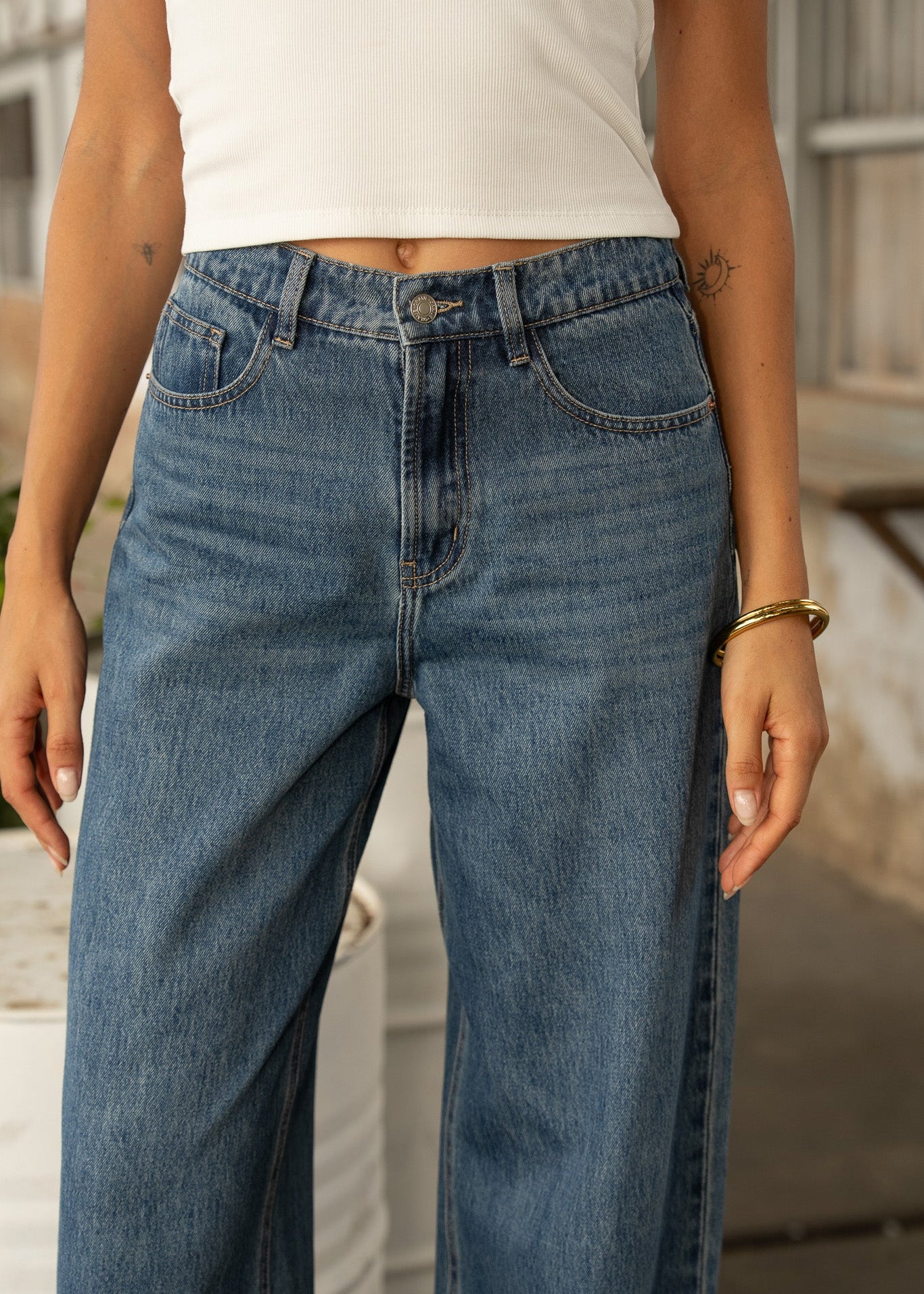 Jean Brune - denim stone