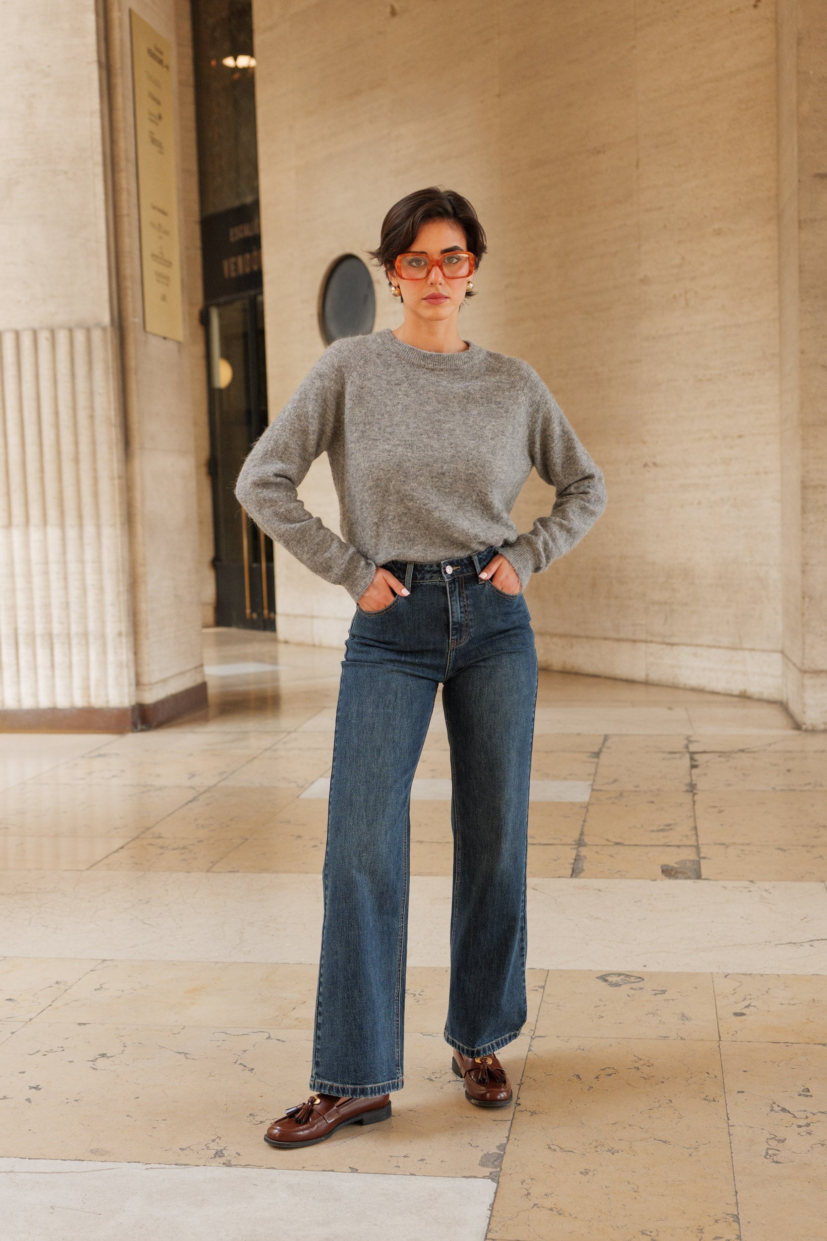 Jean Celestin - denim bleu foncé - Oraije Paris