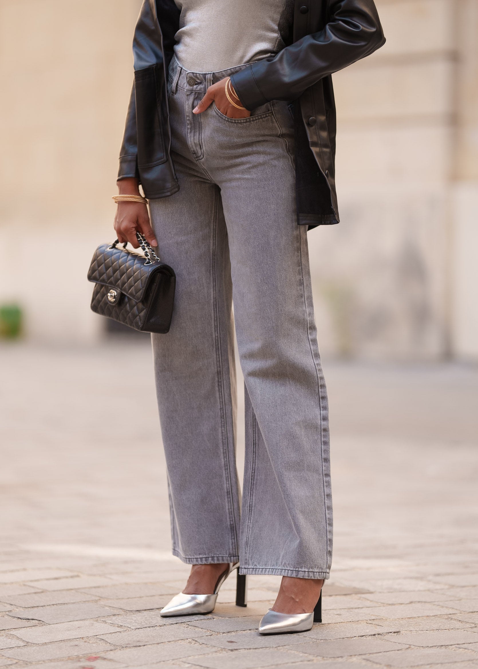 Jean Celestin - denim gris clair - Oraije Paris