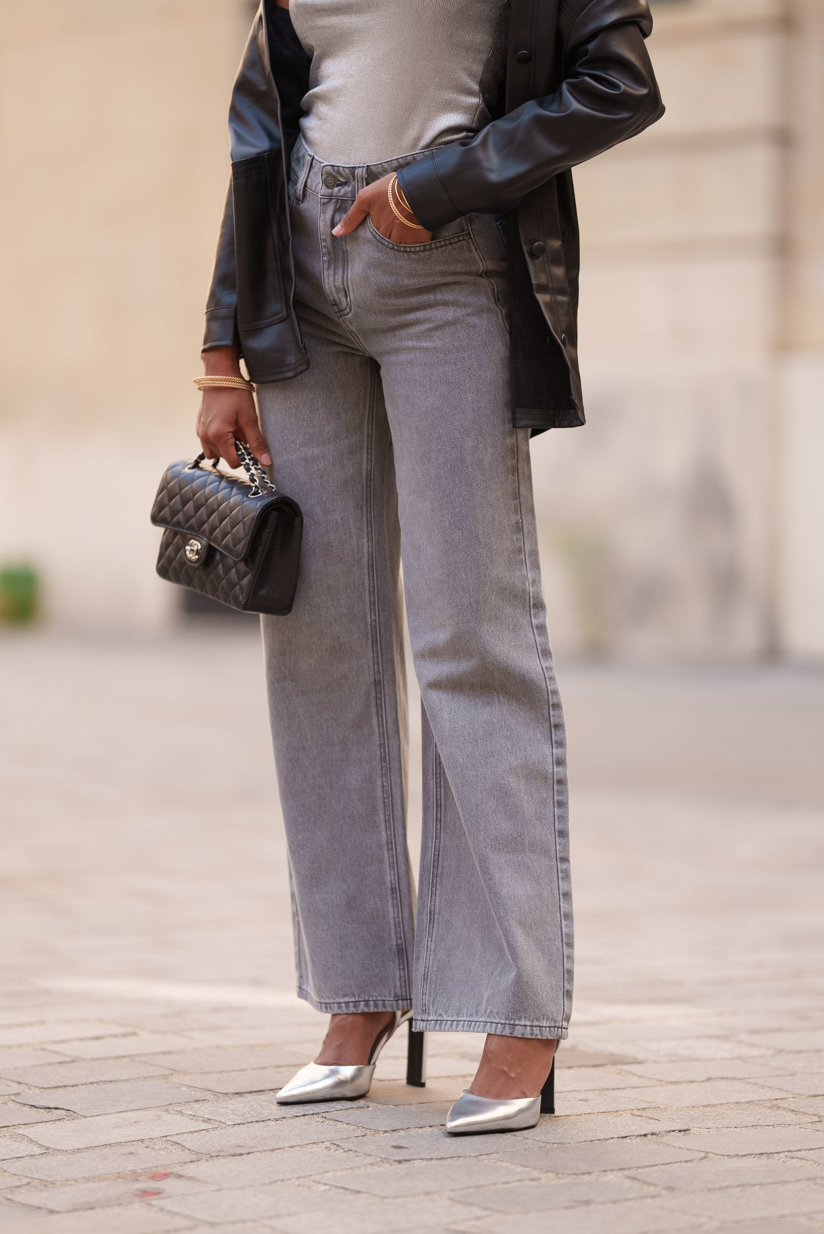 Jean Celestin - denim gris clair - Oraije Paris