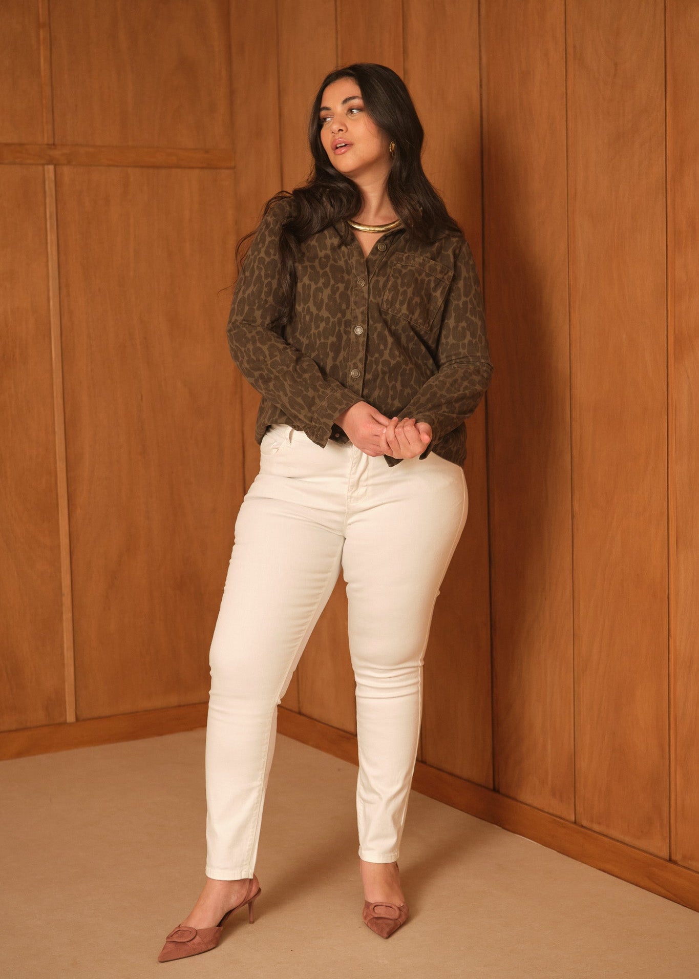 Jean Chloé Curvy - denim blanc