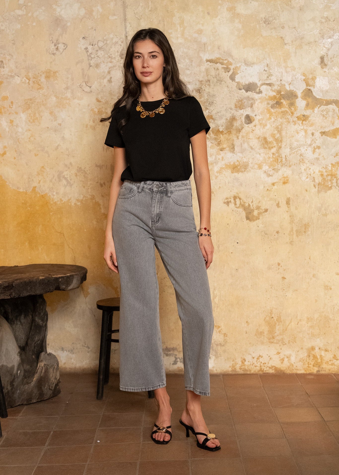 Jean Colombe - denim gris clair