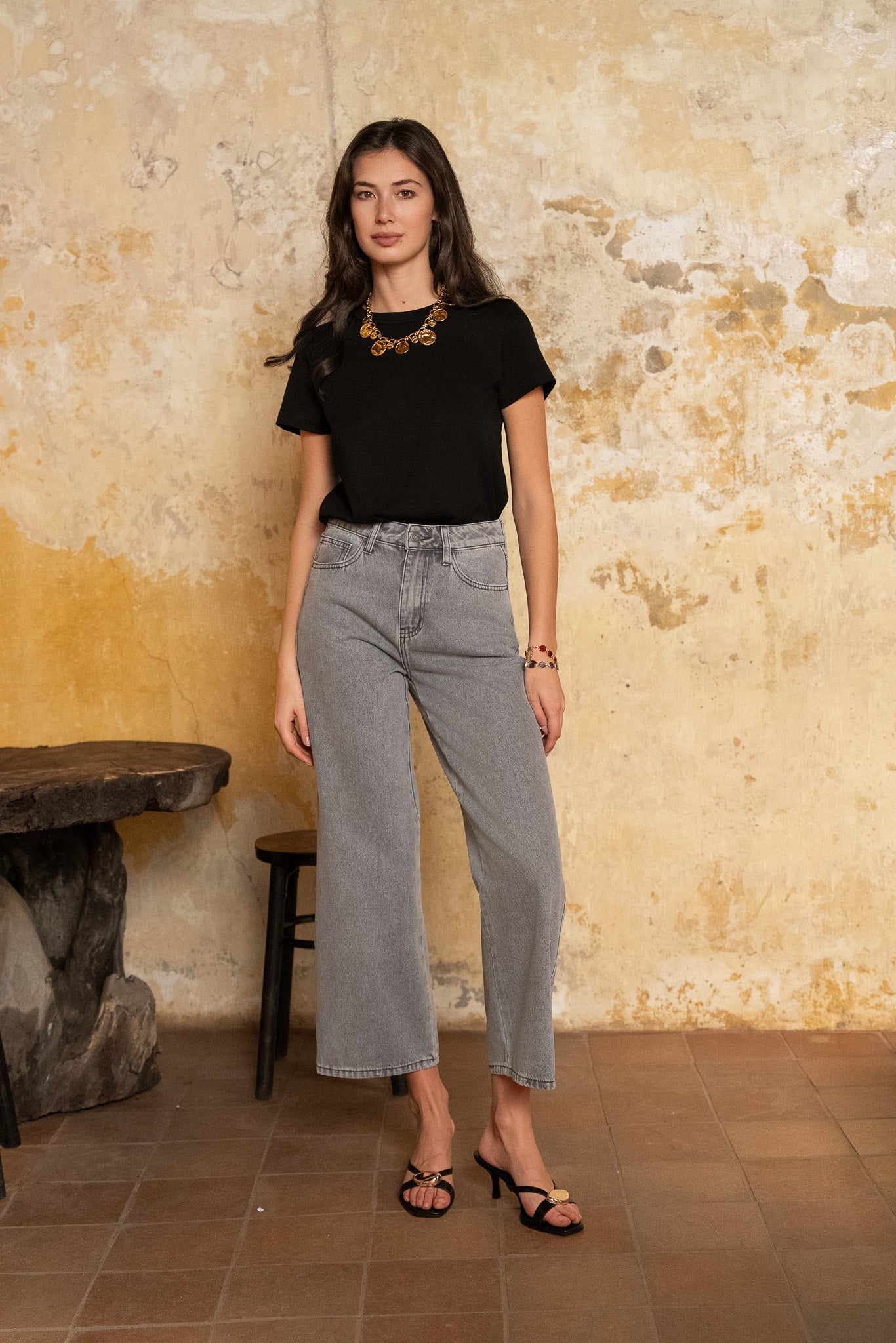 Jean Colombe - denim gris clair