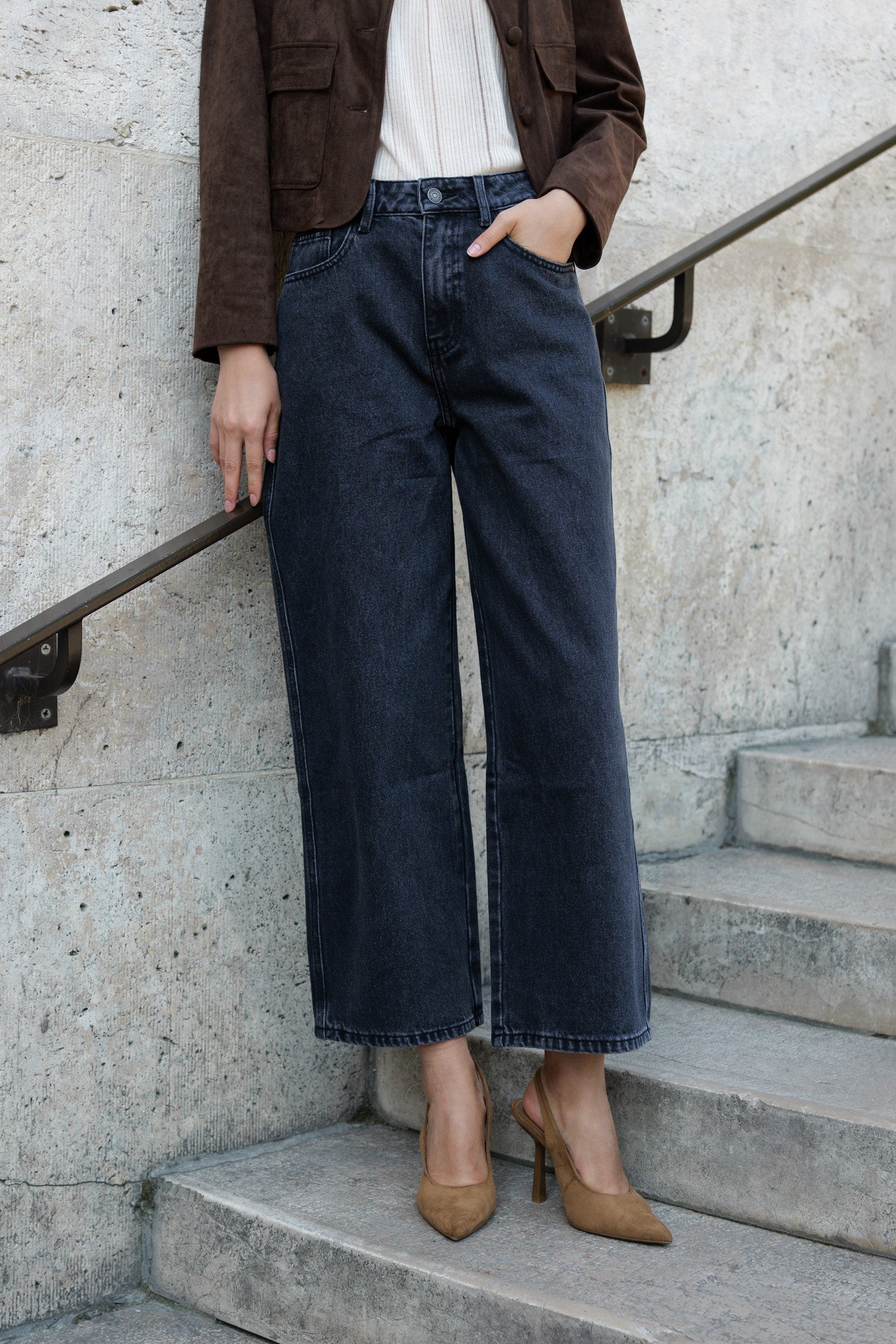 Jean Colombe - denim gris moyen