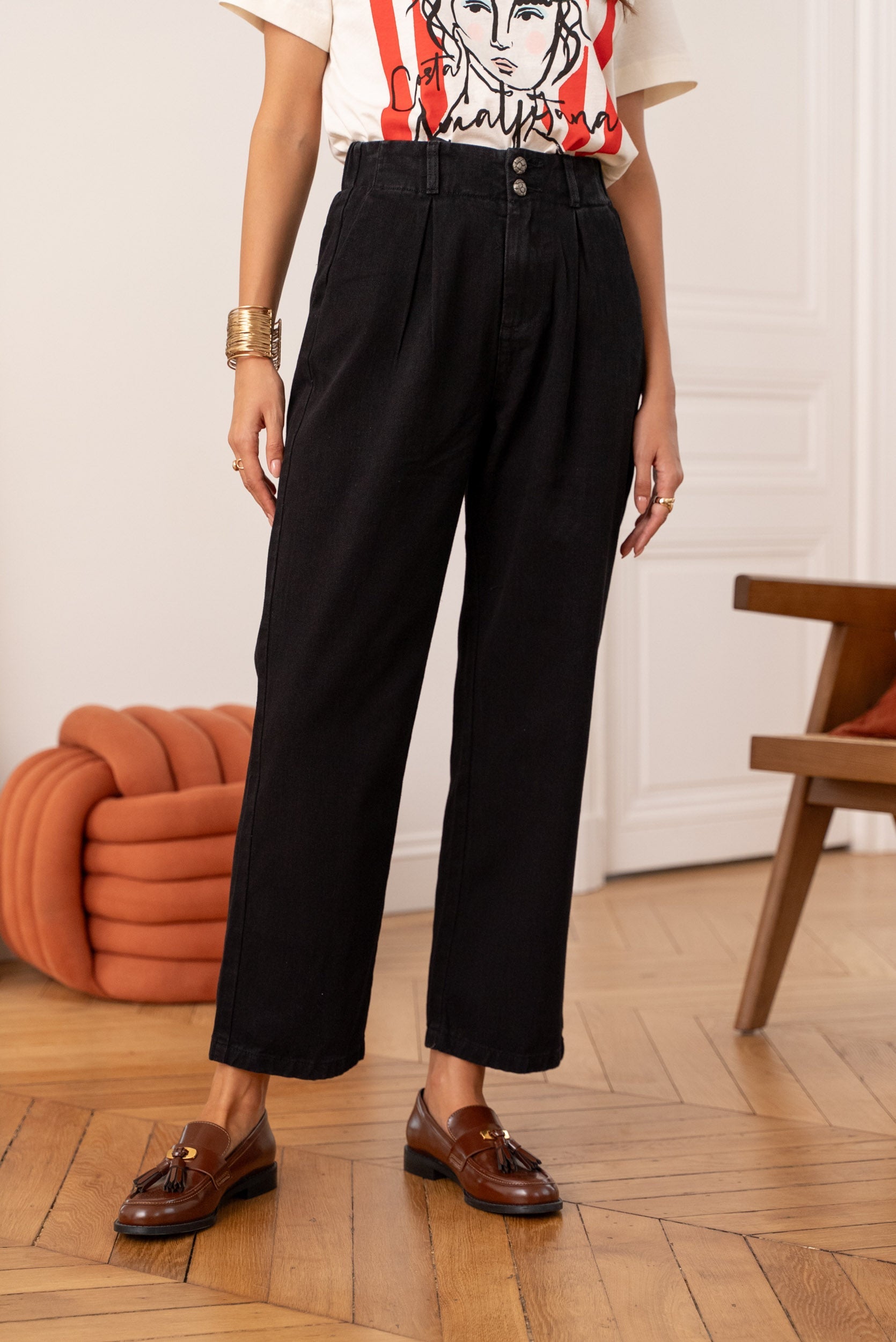 Jean Doriane - denim noir - Oraije Paris