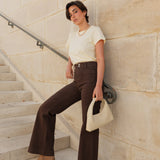 Jean Elena - denim chocolat - Oraije Paris