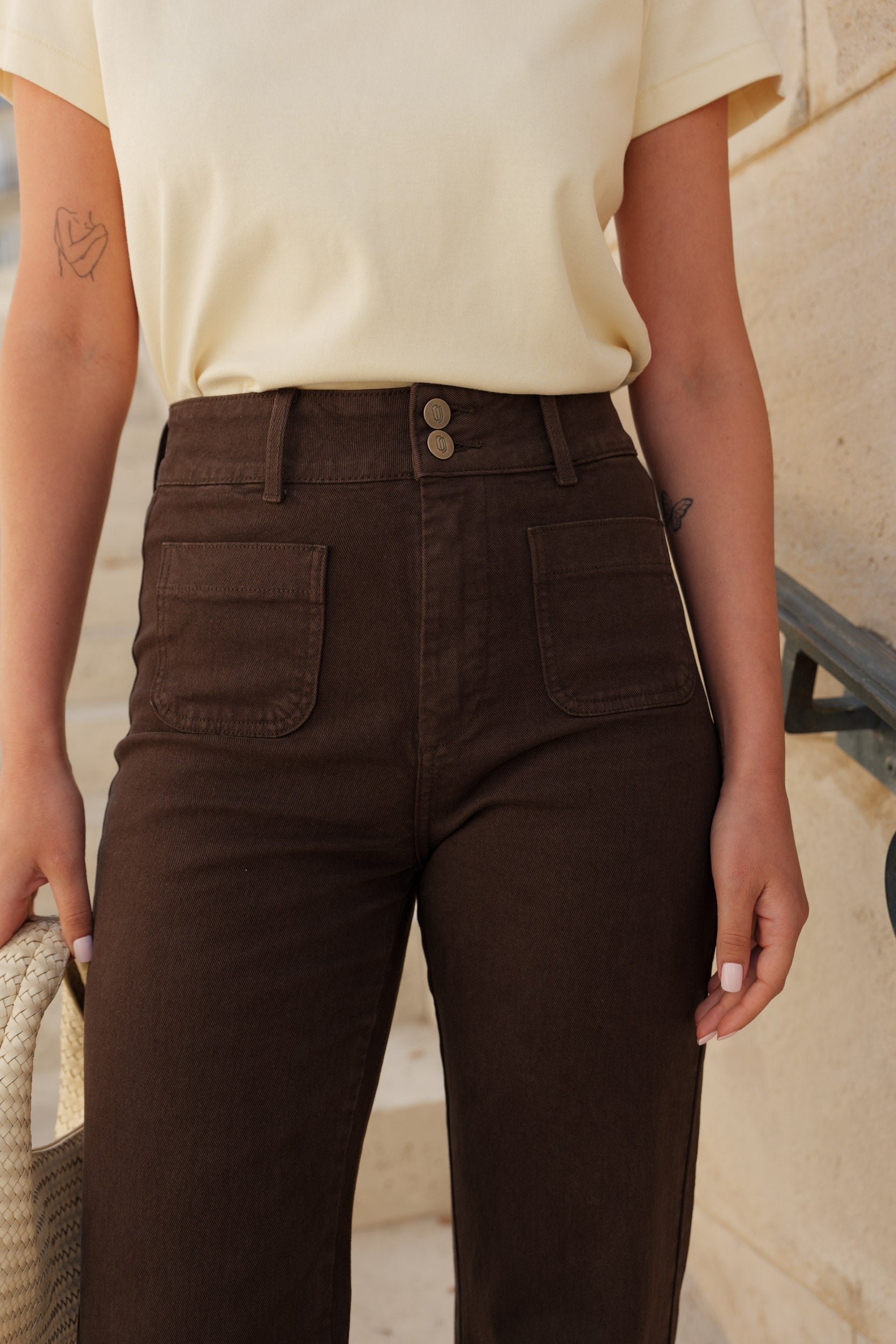 Jean Elena - denim chocolat - Oraije Paris