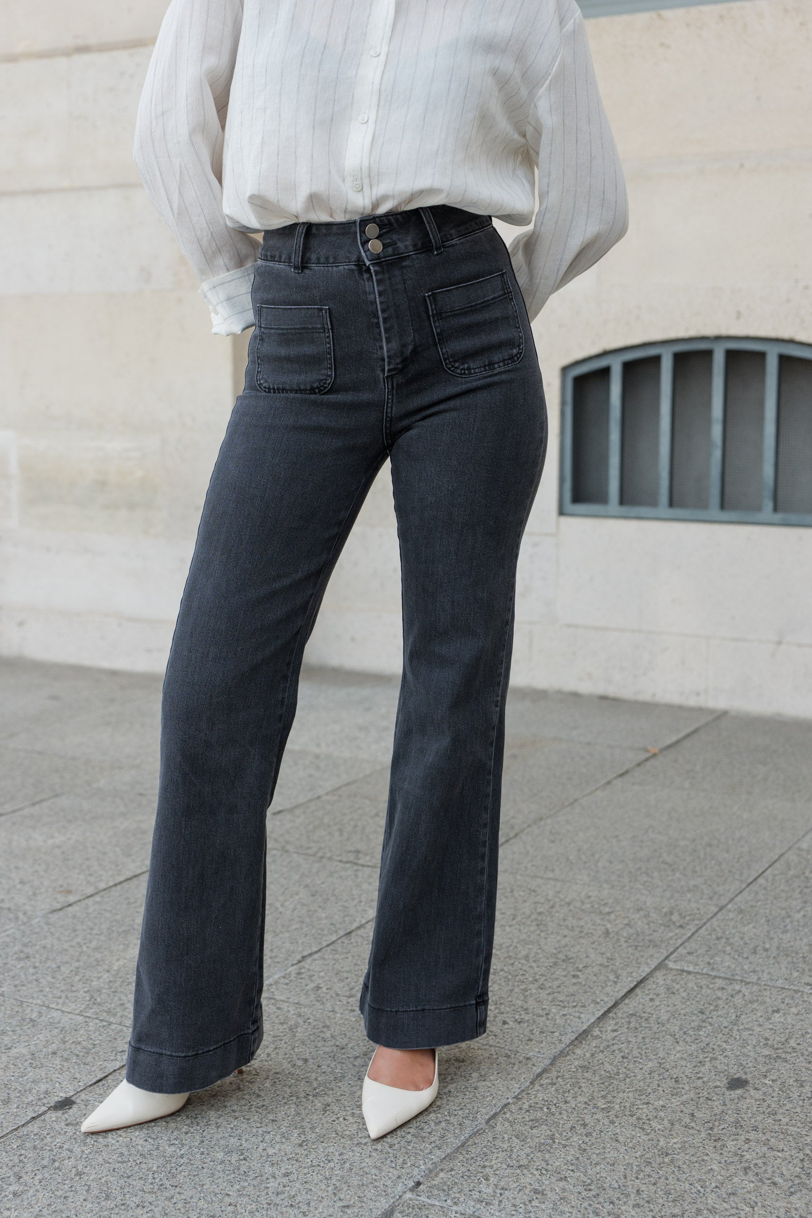 Jean Elena - denim gris moyen