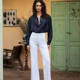 Jean Elena - denim rayé bleu