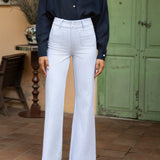 Jean Elena - denim rayé bleu