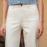 Jean Elena - denim rayé naturel