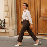 Jean Elenette - denim chocolat - Oraije Paris