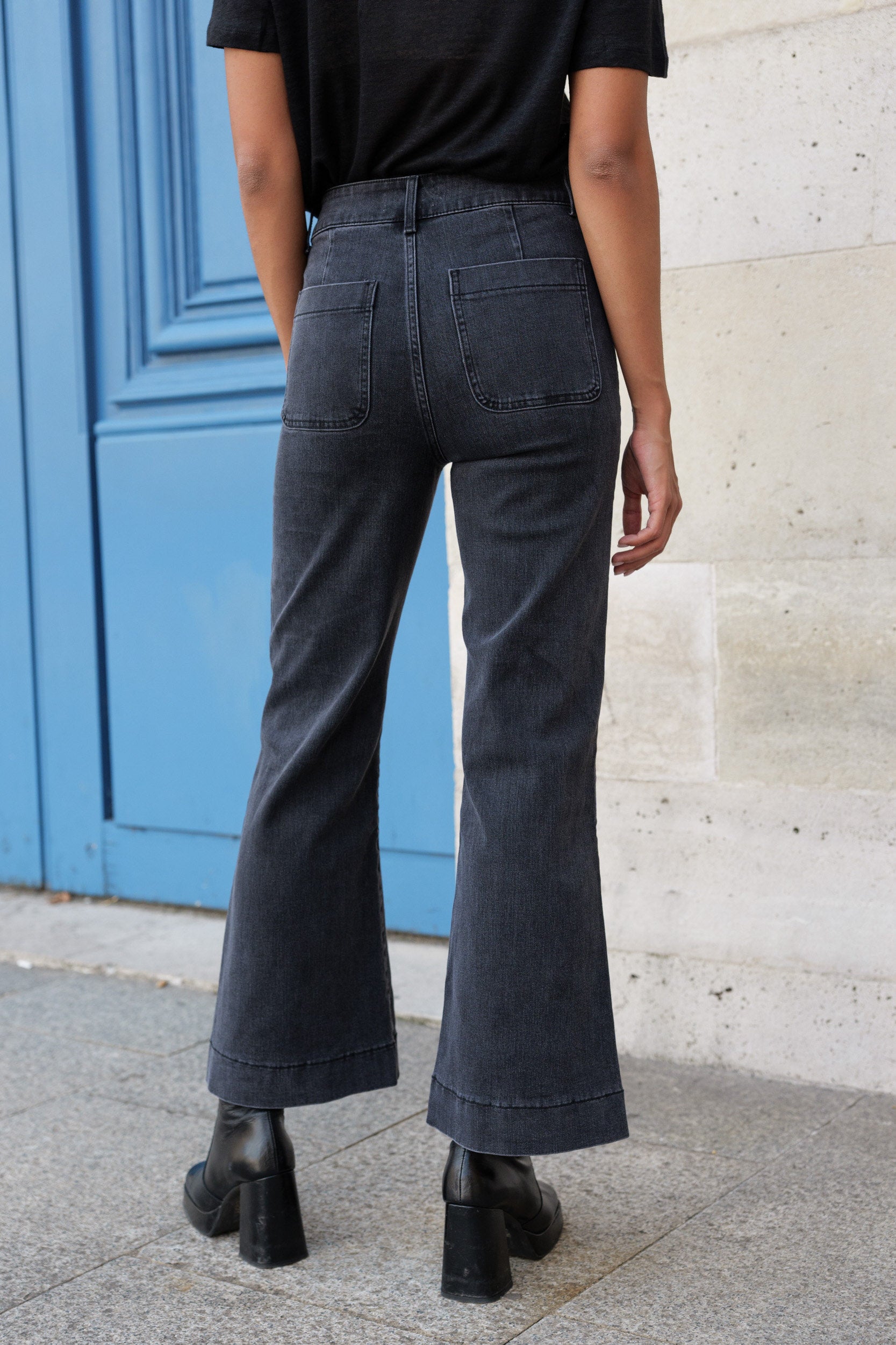 Jean Elenette - denim gris - Oraije Paris