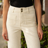 Jean Elenette - denim rayé naturel