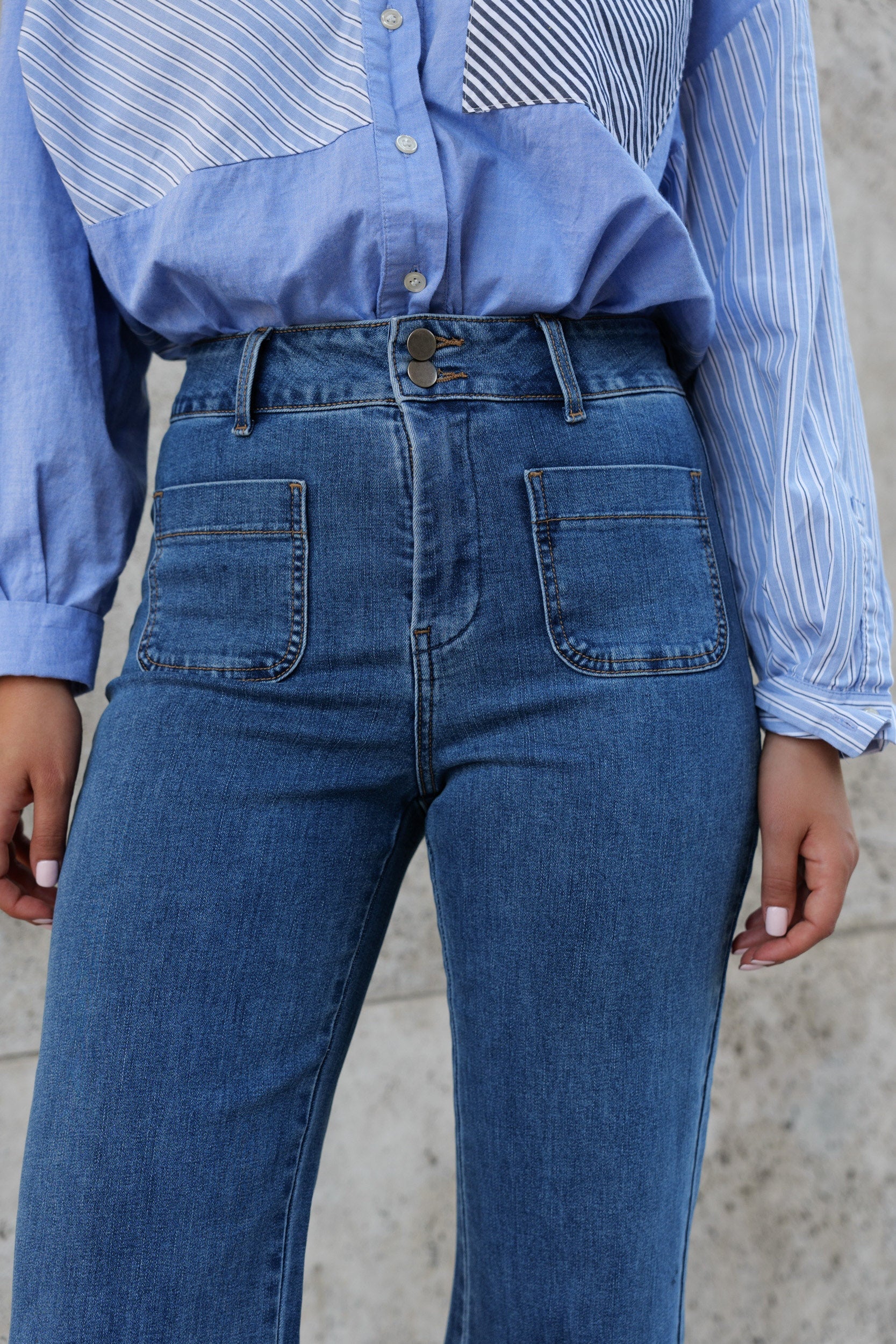 Jean Elenette - denim stone - Oraije Paris