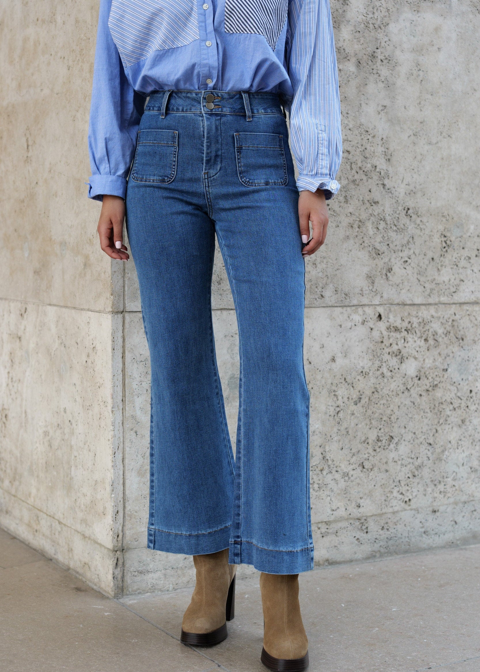 Jean Elenette - denim stone - Oraije Paris