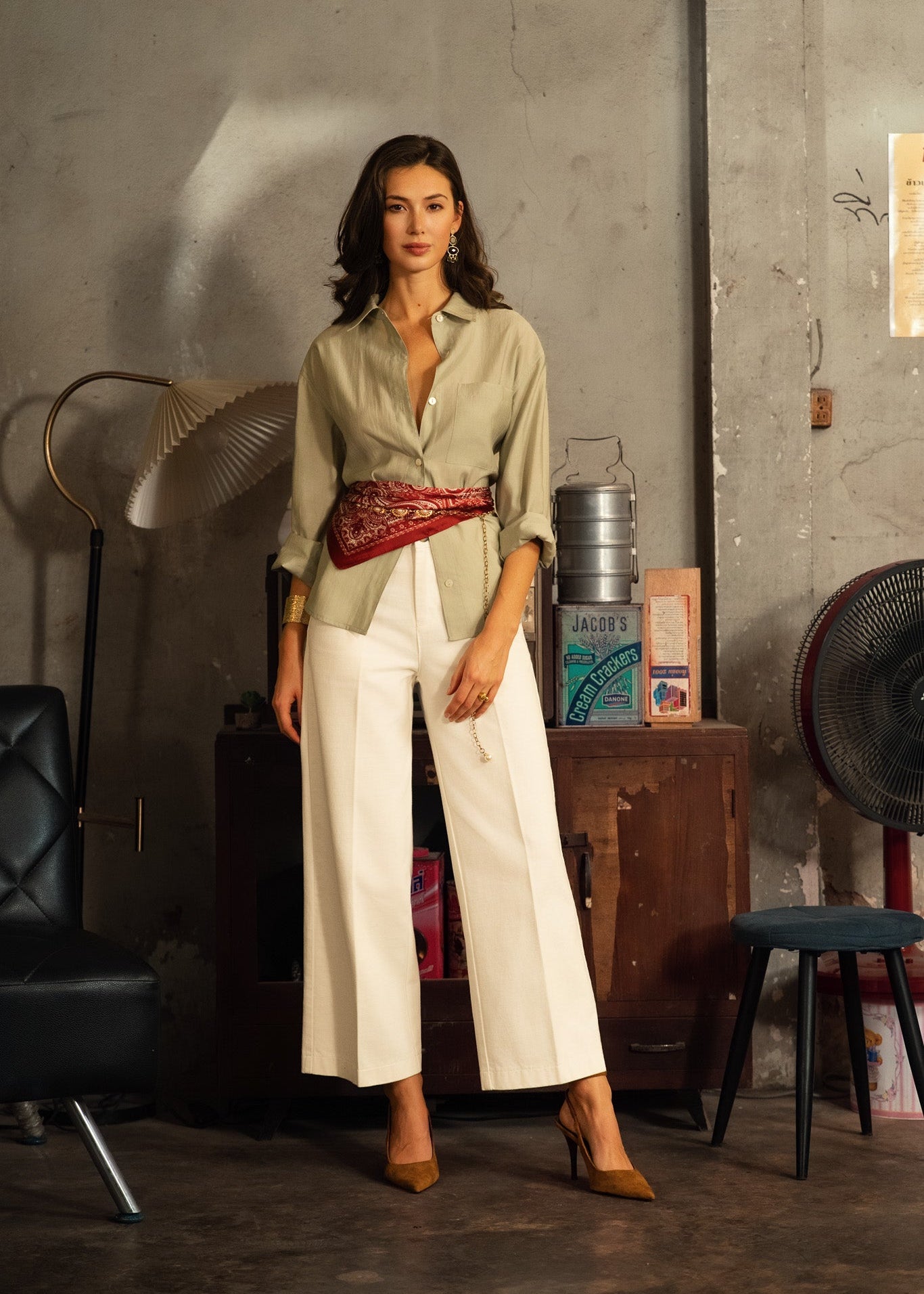 Jean Eleonorette - denim blanc