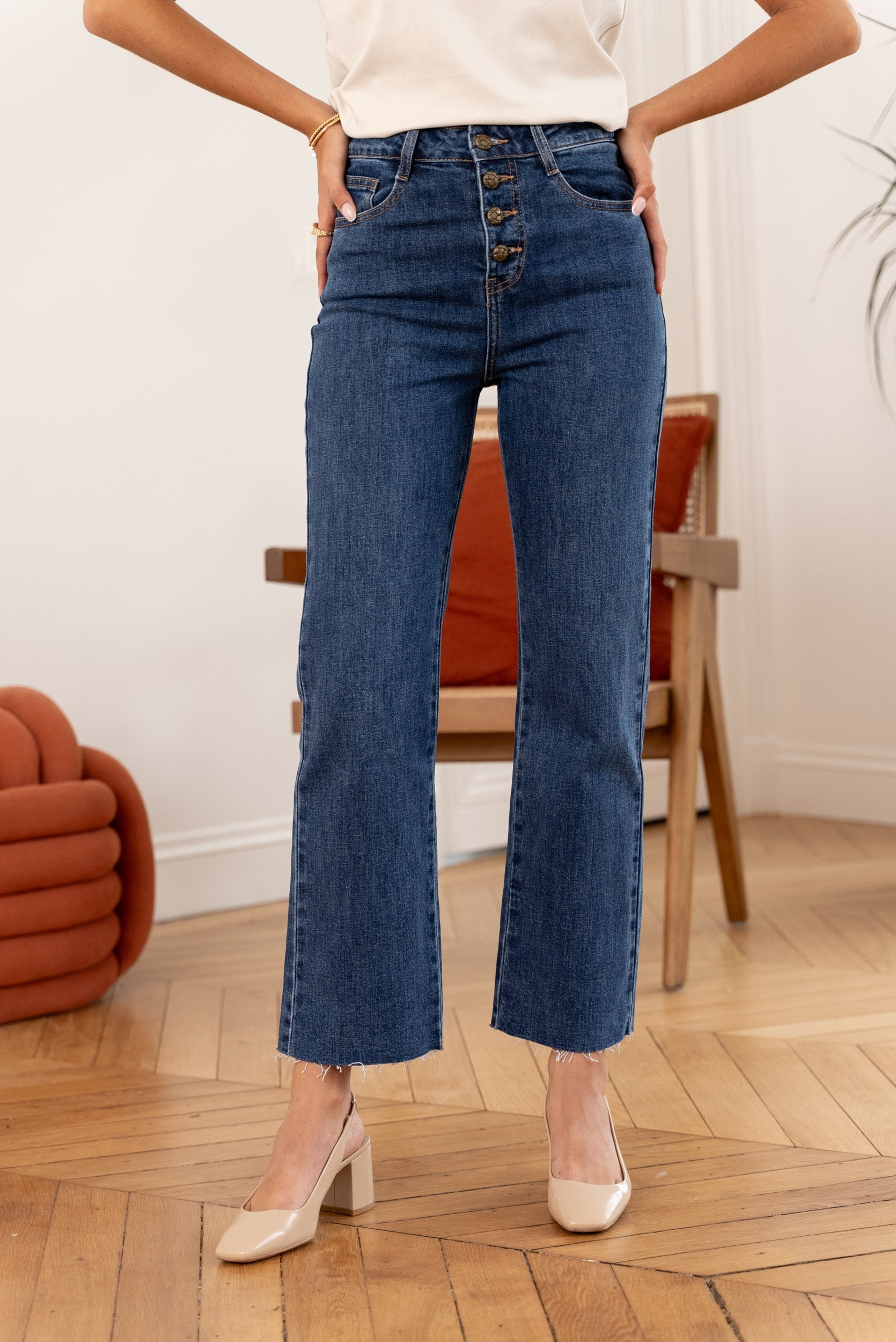 Jean Frenchy - denim foncé - Oraije Paris