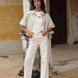 Jean Gabriel - denim blanc - Oraije Paris