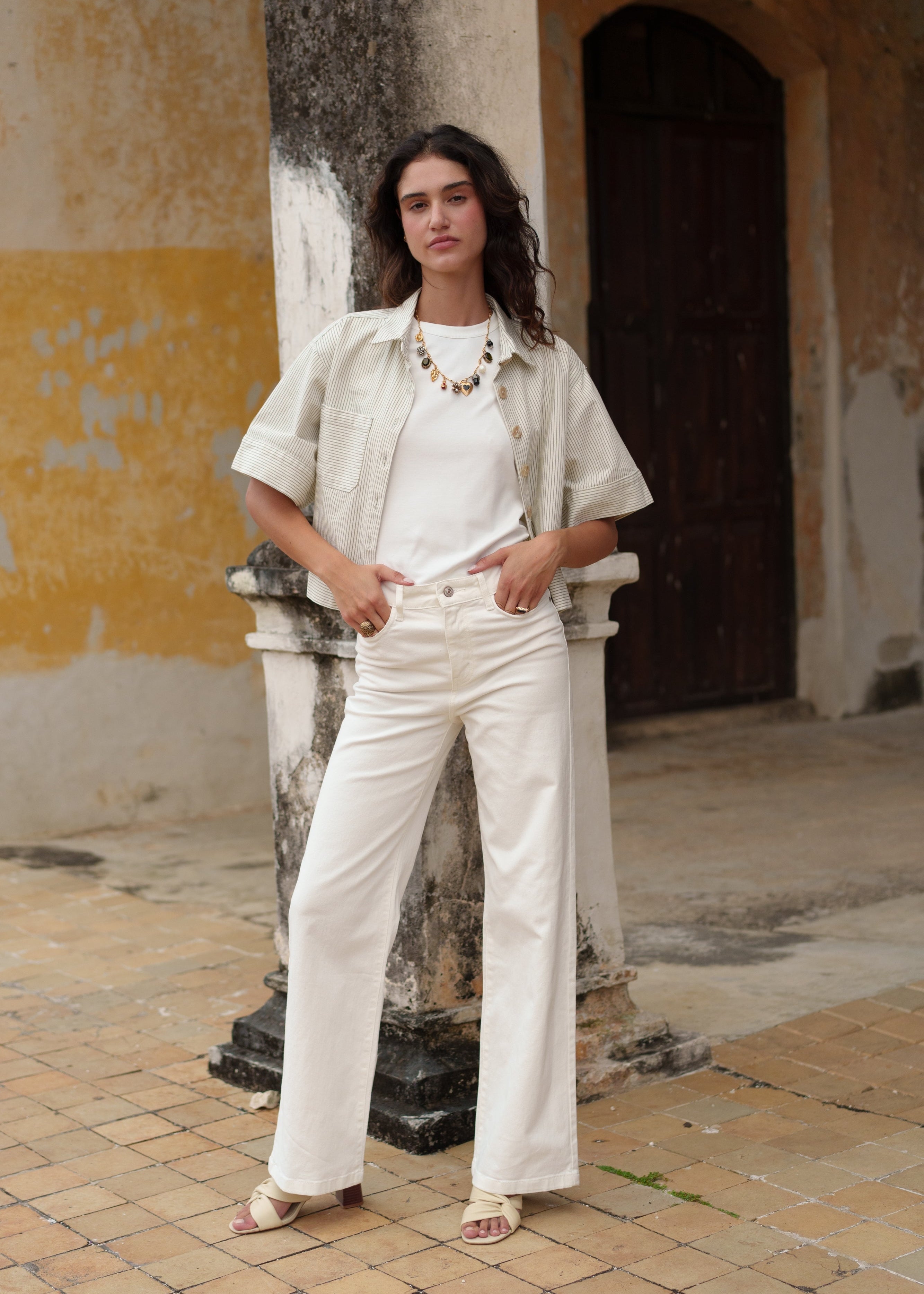 Jean Gabriel - denim blanc - Oraije Paris