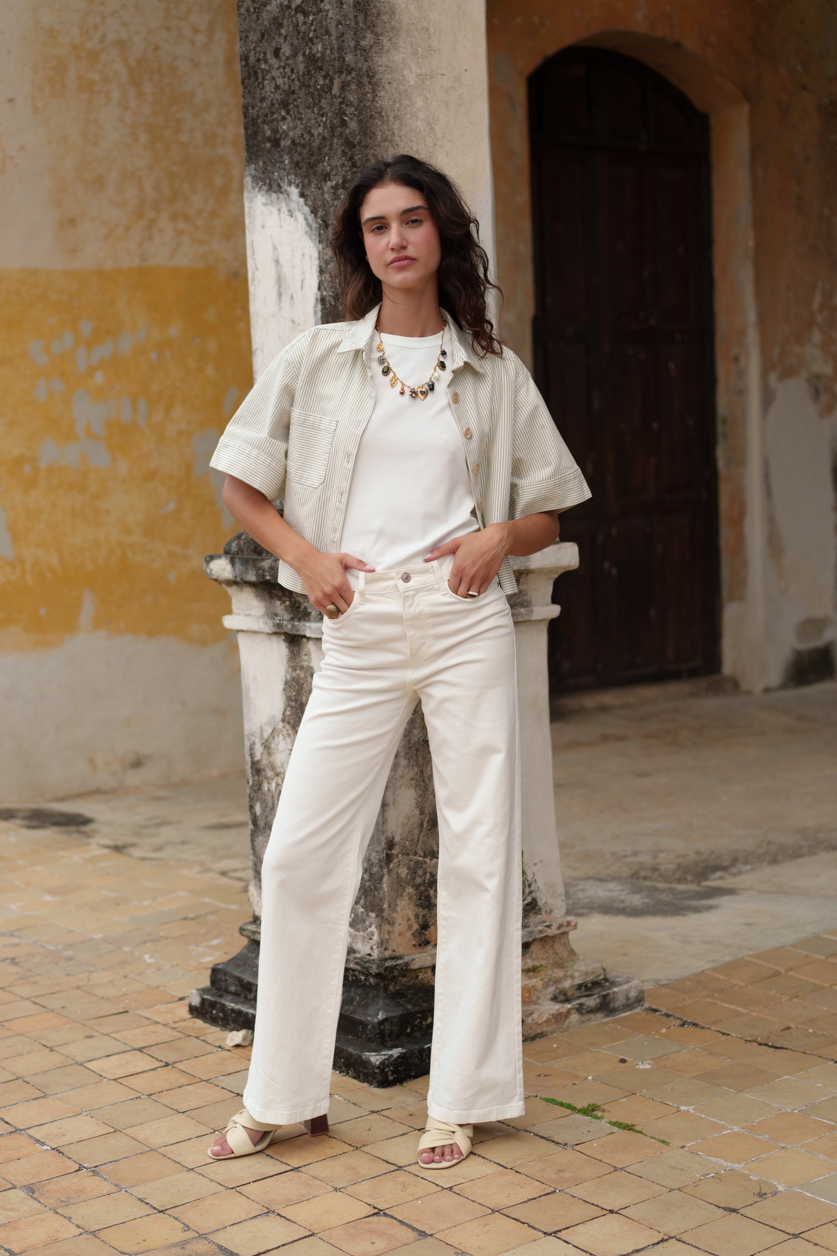 Jean Gabriel - denim blanc - Oraije Paris