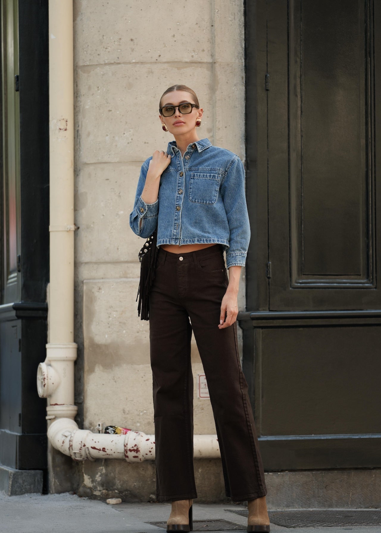 Jean Gabriel - denim chocolat - Oraije Paris