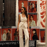 Jean Gabriel - denim rayé naturel