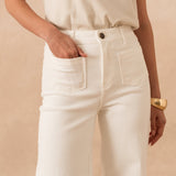 Jean Gaspard - denim blanc - Oraije Paris