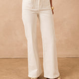 Jean Gaspard - denim blanc - Oraije Paris