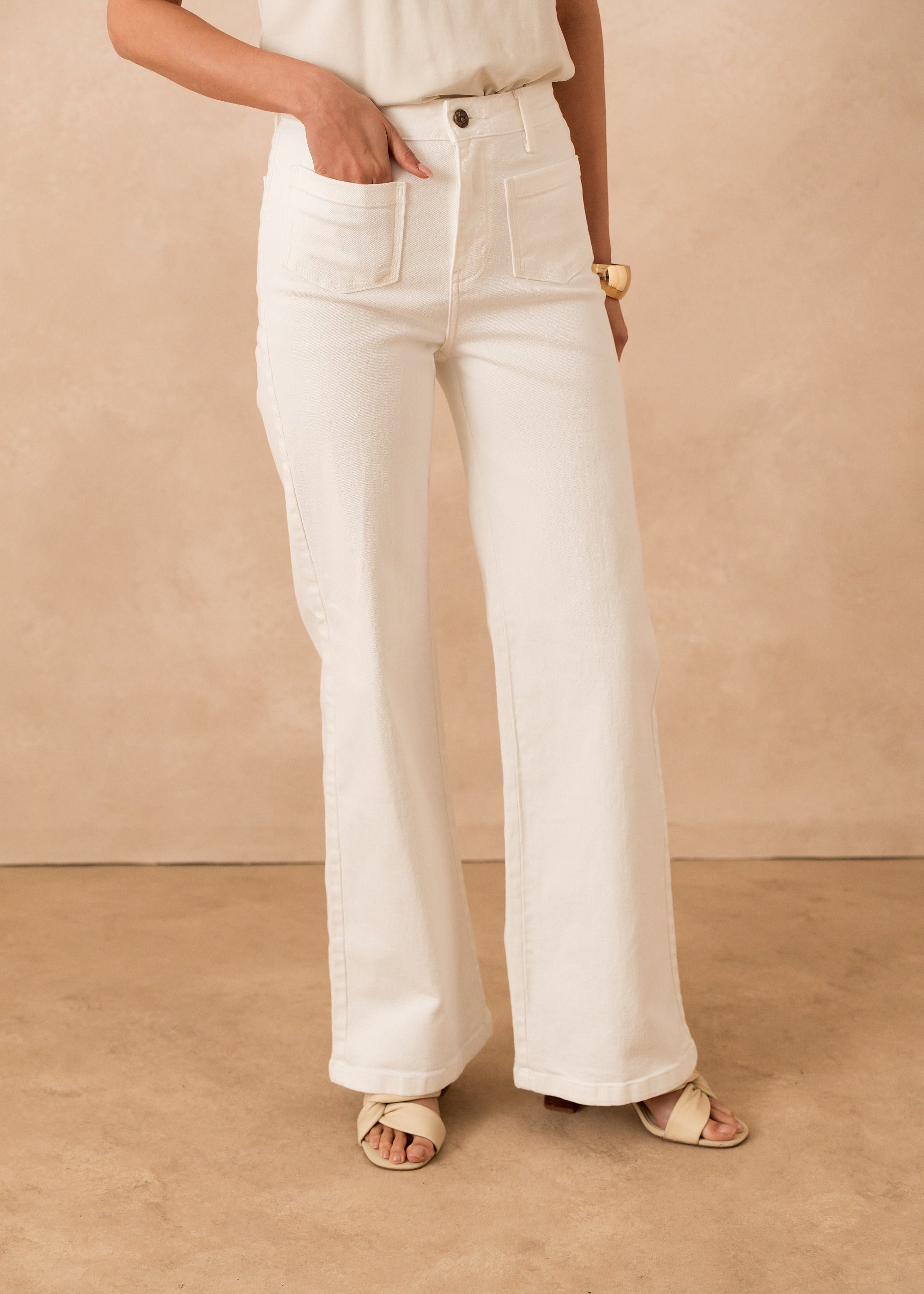 Jean Gaspard - denim blanc - Oraije Paris