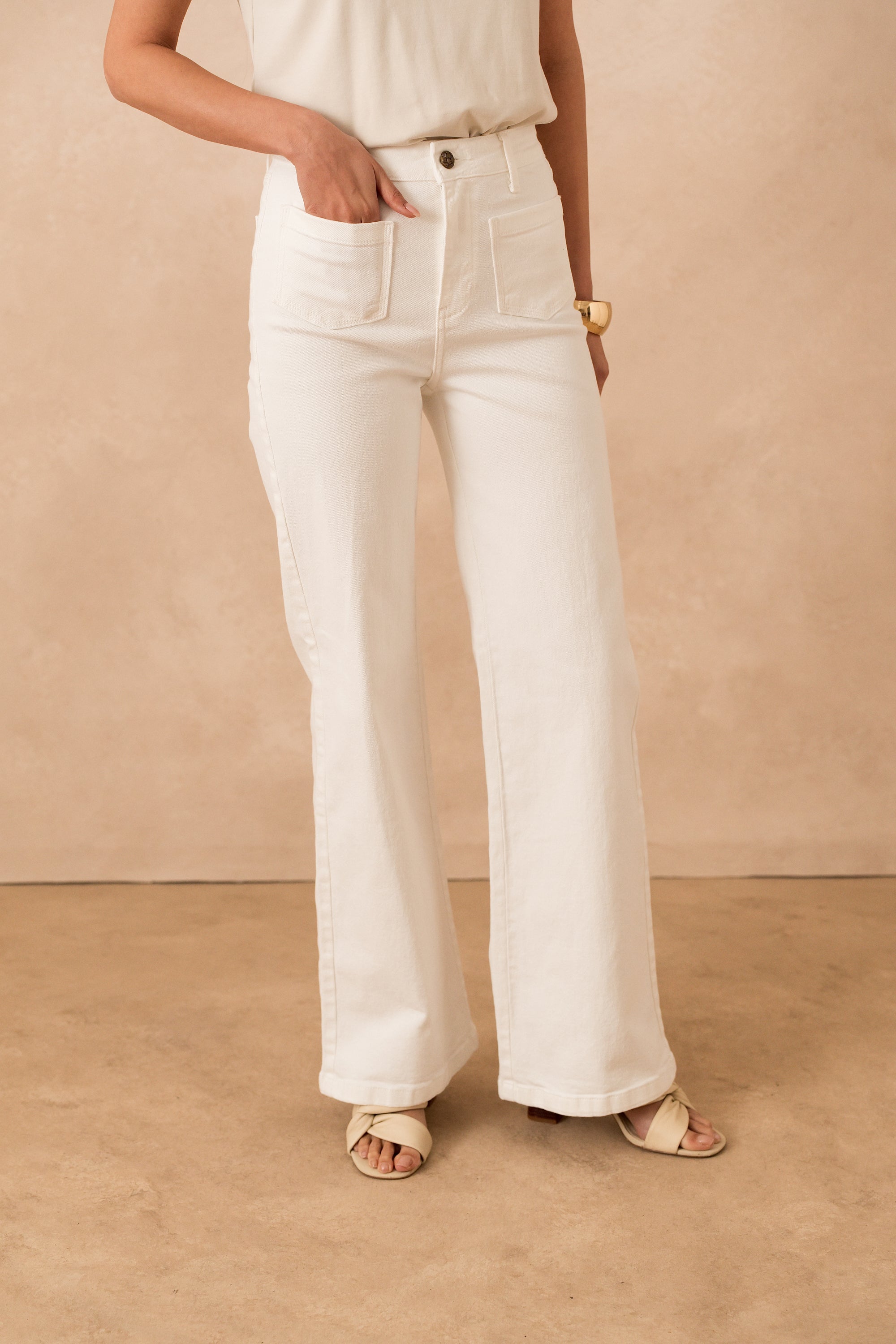 Jean Gaspard - denim blanc - Oraije Paris