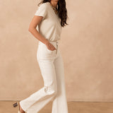 Jean Gaspard - denim blanc - Oraije Paris