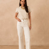 Jean Gaspard - denim blanc - Oraije Paris