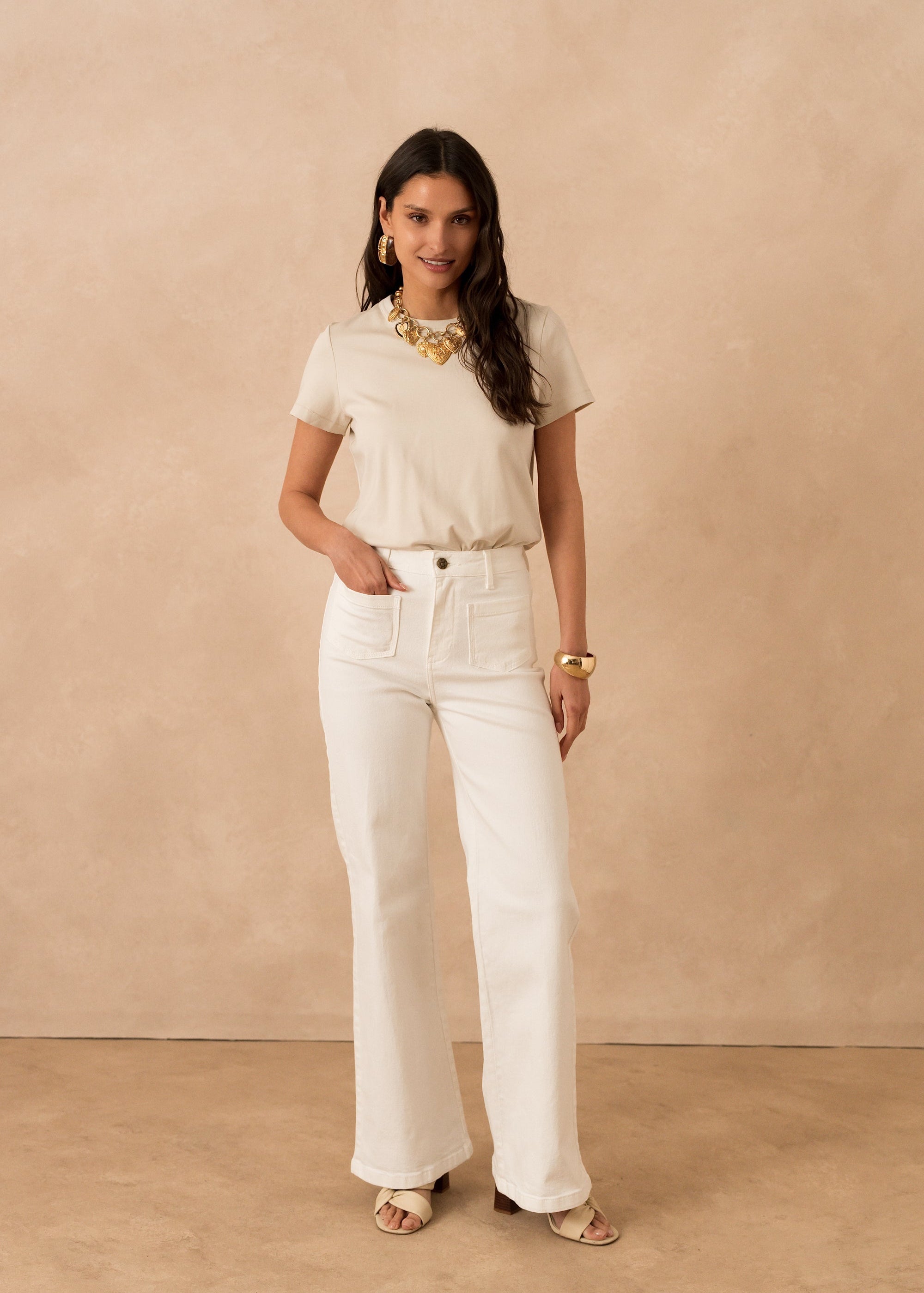 Jean Gaspard - denim blanc - Oraije Paris