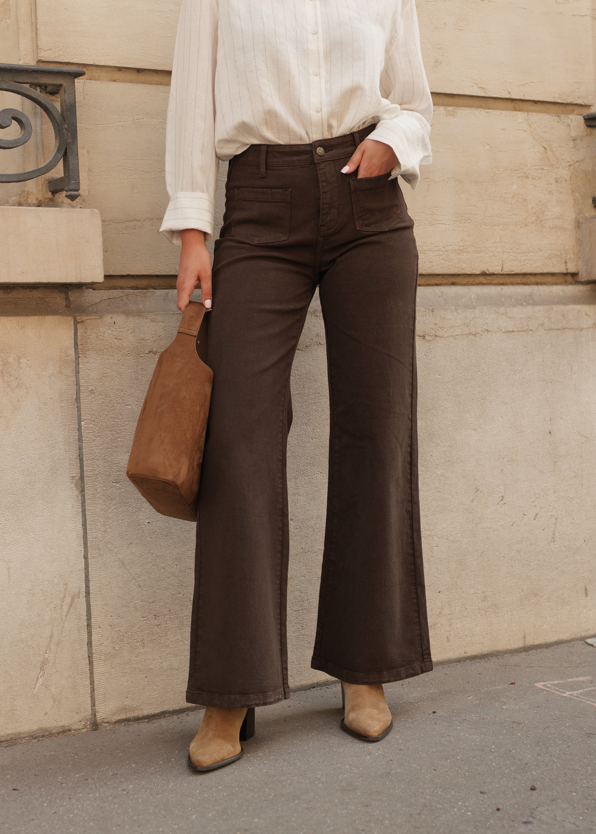 Jean Gaspard - denim chocolat - Oraije Paris