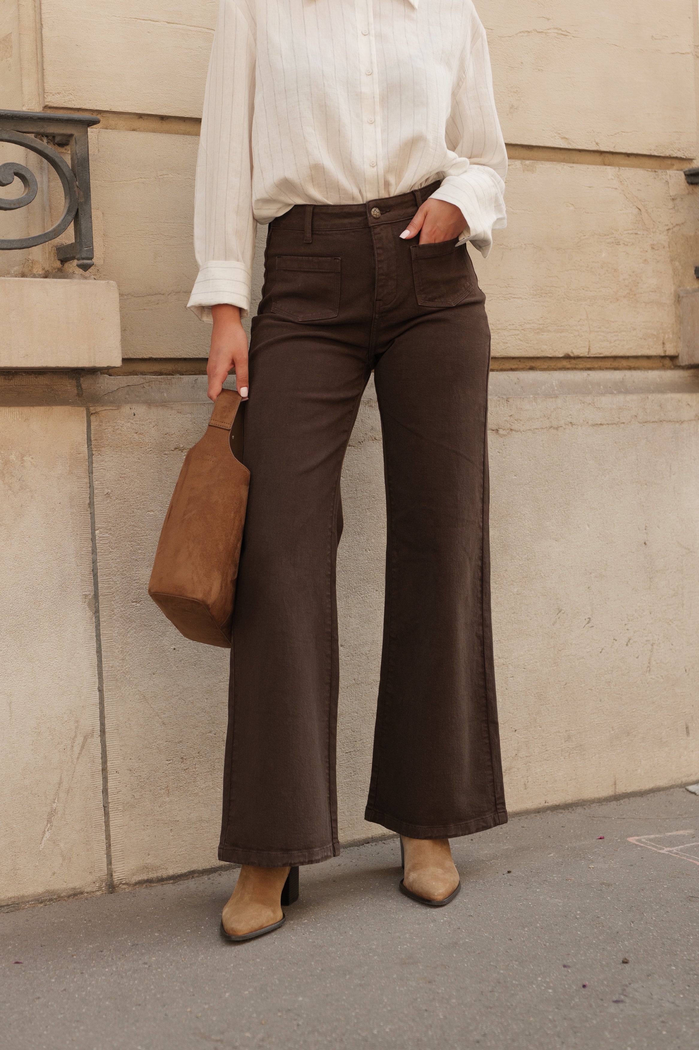 Jean Gaspard - denim chocolat - Oraije Paris