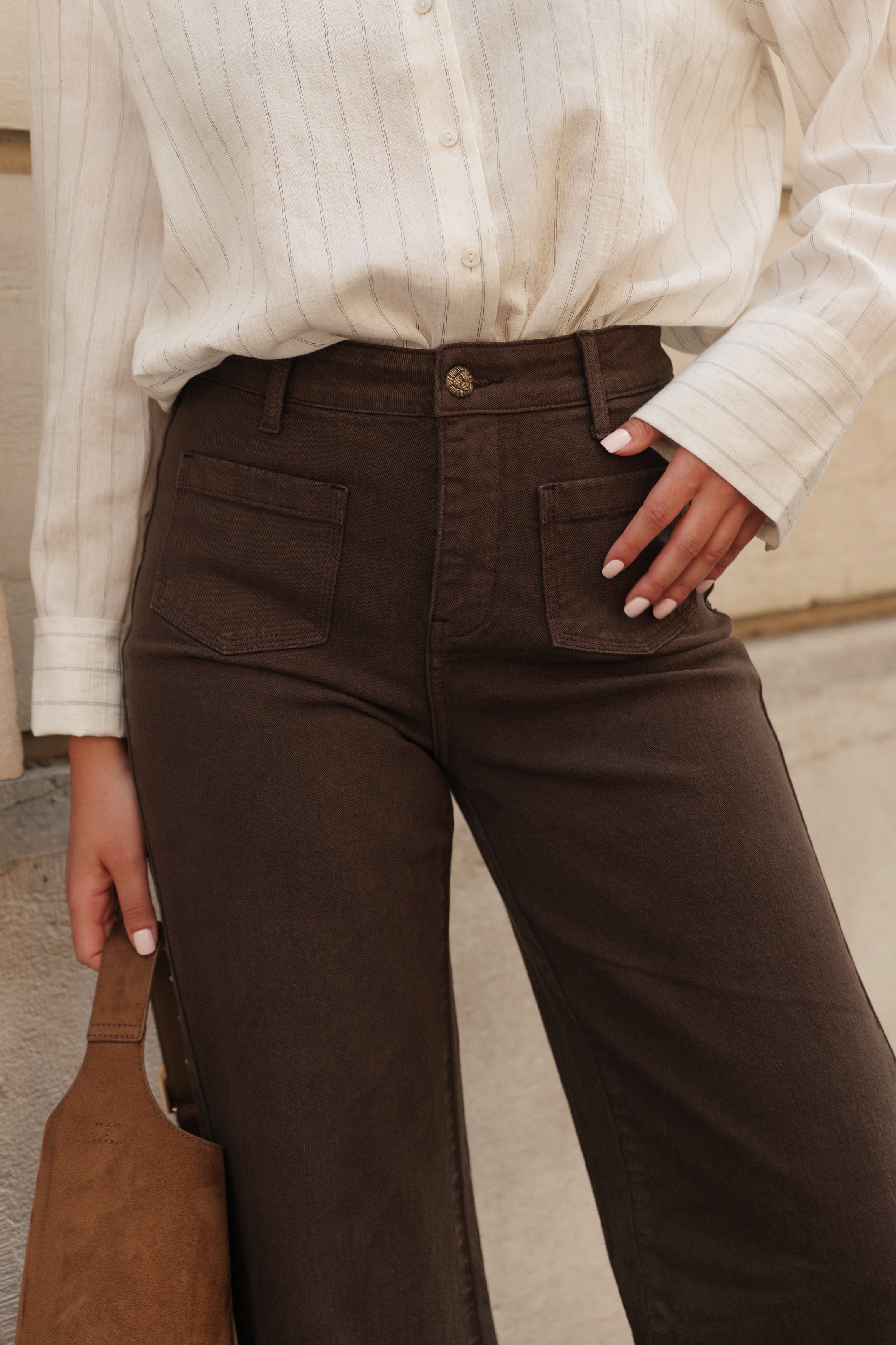 Jean Gaspard - denim chocolat - Oraije Paris